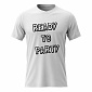 Dámské bavlněné tričko s potiskem - READY TO PARTY - bílé