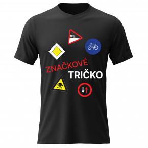 Dámské bavlněné tričko s potiskem - ZNAČKOVÉ TRIČKO - černé
