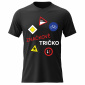 Dámské bavlněné tričko s potiskem - ZNAČKOVÉ TRIČKO - černé