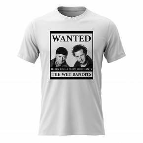 Dámské bavlněné tričko s potiskem - WANTED - bílé