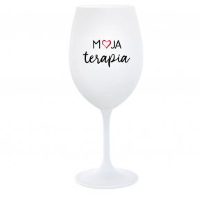 MOJA TERAPIA - biely pohár na víno 350 ml