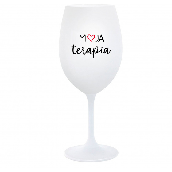 MOJA TERAPIA - biely pohár na víno 350 ml
