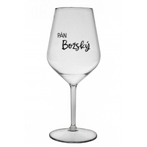 PÁN BOŽSKÝ - priehľadný nerozbitný pohár na víno 470 ml