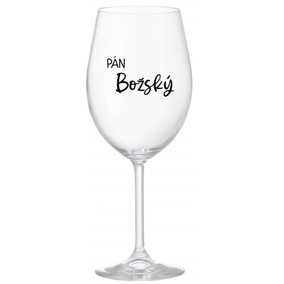 PÁN BOŽSKÝ - priehľadný pohár na víno 350 ml