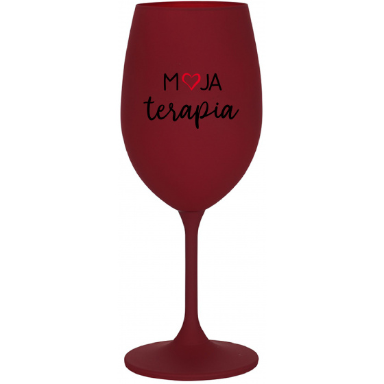 MOJA TERAPIA - bordovy pohár na víno 350 ml