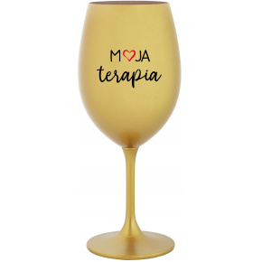 MOJA TERAPIA - zlatý pohár na víno 350 ml