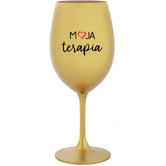 MOJA TERAPIA - zlatý pohár na víno 350 ml