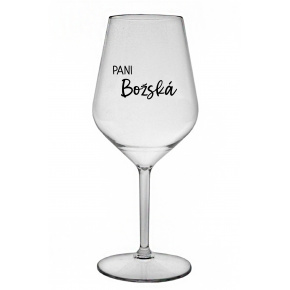 PANI BOŽSKÁ - priehľadný nerozbitný pohár na víno 470 ml