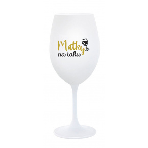 MATKY NA TAHU - bílá sklenice na víno 350 ml