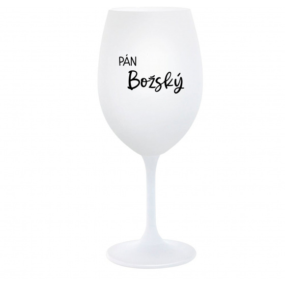 PÁN BOŽSKÝ - biely pohár na víno 350 ml