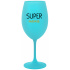 SUPER MÁMA - tyrkysový pohár na víno 350 ml