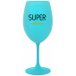 SUPER MÁMA - tyrkysový pohár na víno 350 ml