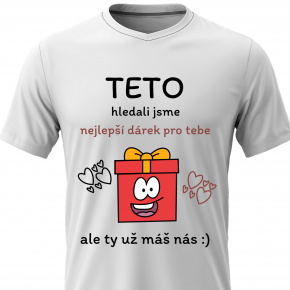 Dámské bavlněné tričko s potiskem - NEJLEPŠÍ DÁREK PRO TETU - bílé 