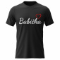 Dámské bavlněné tričko s potiskem - BABIČKA - černé