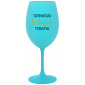 TATINKOVA TEKUTÁ TERAPIA - tyrkysový pohár na víno 350 ml