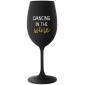 DANCING IN THE WINE - čierny pohár na víno 350 ml