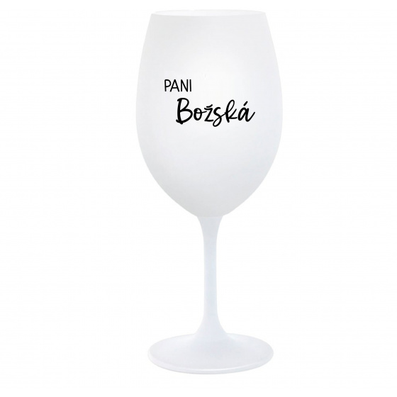 PANI BOŽSKÁ - biely pohár na víno 350 ml