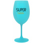 SUPER TÁTA - tyrkysový pohár na víno 350 ml