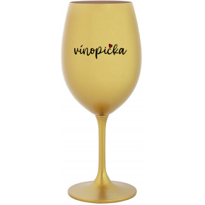 VÍNOPIČKA - zlatý pohár na víno 350 ml