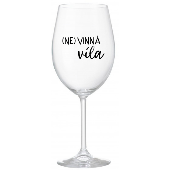 (NE)VINNÁ VÍLA - priehľadný pohár na víno 350 ml