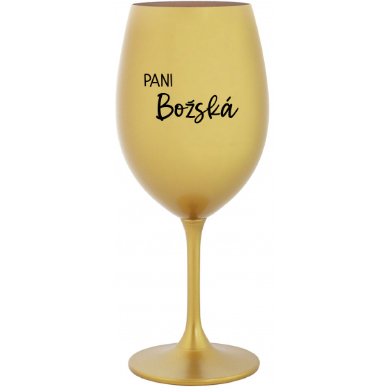 PANI BOŽSKÁ - zlatý pohár na víno 350 ml