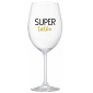 SUPER TÁTA - priehľadný pohár na víno 350 ml