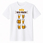 Pánské bavlněné tričko s potiskem - MŮJ SIX PACK - bílé 