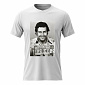 Dámské bavlněné tričko s potiskem - PABLO ESCOBAR - bílé