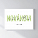 Personalizovaný magický fotoobraz v rámu - čtverec 50x70 - jména novomanželů 
