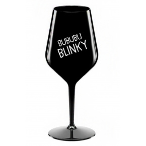 BUBUBUBLINKY - čierny nerozbitný pohár na víno 470 ml