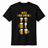 Pánské bavlněné tričko s potiskem - MŮJ SIX PACK - černé 