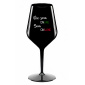 NIE SOM ONLINE SOM ONWINE - čierny nerozbitný pohár na víno 470 ml