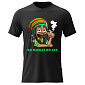 Pánské bavlněné tričko s potiskem - BOB MARLEY - černé