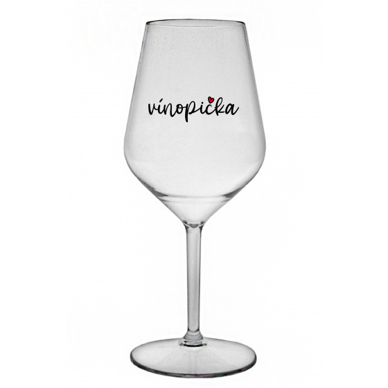 VÍNOPIČKA - priehľadný nerozbitný pohár na víno 470 ml