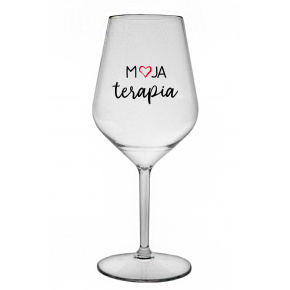 MOJA TERAPIA - priehľadný nerozbitný pohár na víno 470 ml