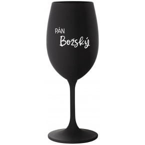PÁN BOŽSKÝ - čierny pohár na víno 350 ml