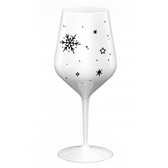 ZIMĚNKA - biely nerozbitný pohár na víno 470 ml