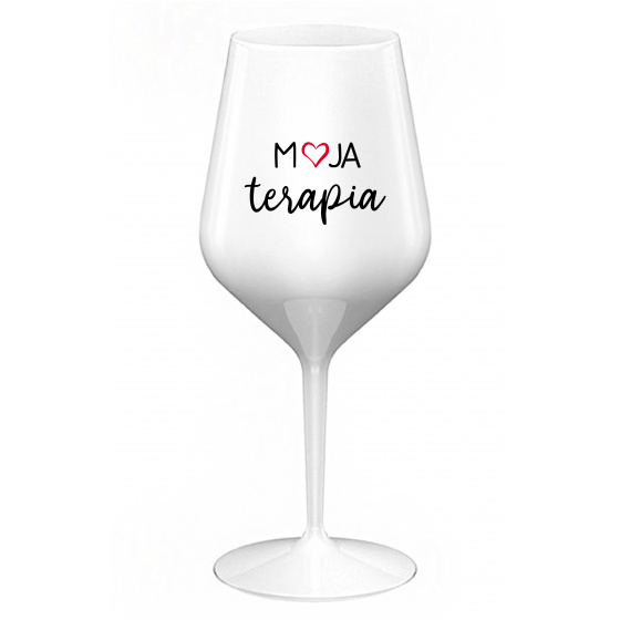MOJA TERAPIA - biely nerozbitný pohár na víno 470 ml