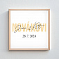 Personalizovaný magický fotoobraz v rámu - čtverec 20x20 - jména novomanželů 