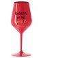 DANCING IN THE WINE - červený nerozbitný pohár na víno 470 ml