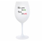 NIE SOM ONLINE SOM ONWINE - biely pohár na víno 350 ml