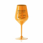 SVAŘÁČEK - oranžová nerozbitná sklenice na víno 470 ml