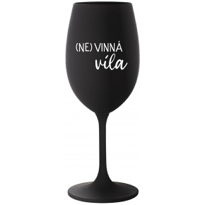 (NE)VINNÁ VÍLA - čierny pohár na víno 350 ml