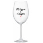 MILUJEM & VÍNUJEM - priehľadný pohár na víno 350 ml