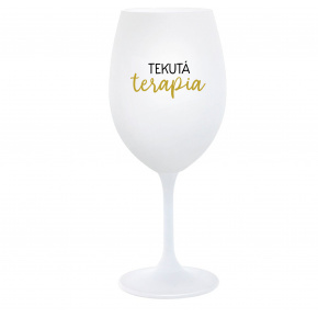TEKUTÁ TERAPIA - biely pohár na víno 350 ml