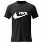Dámské bavlněné tričko s potiskem - FUCK - černé