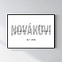 Personalizovaný magický fotoobraz v rámu - čtverec 50x70 - jména novomanželů 