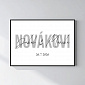 Personalizovaný magický fotoobraz v rámu - čtverec 50x70 - jména novomanželů 