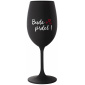 BUDE PRDEL! - čierny pohár na víno 350 ml