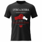 Dámské  bavlněné tričko s potiskem - OTEC & DCERA - černé